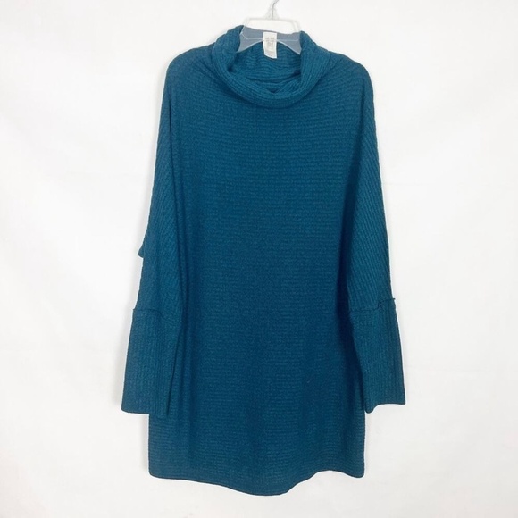 We The Free Kitty Blue Pullover Thermal Size Small Long Length Oversized - Picture 3 of 8